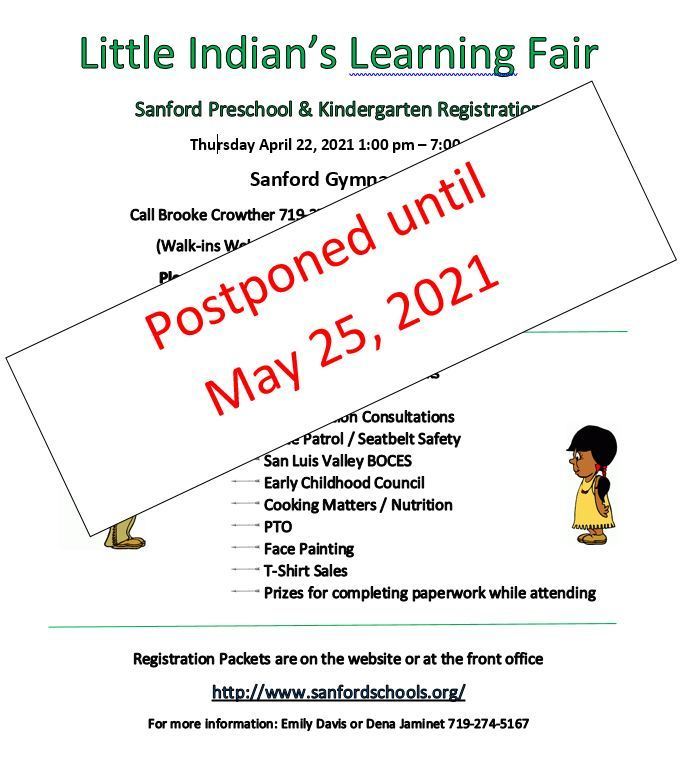 Little Indian's Learning Fair Postponed